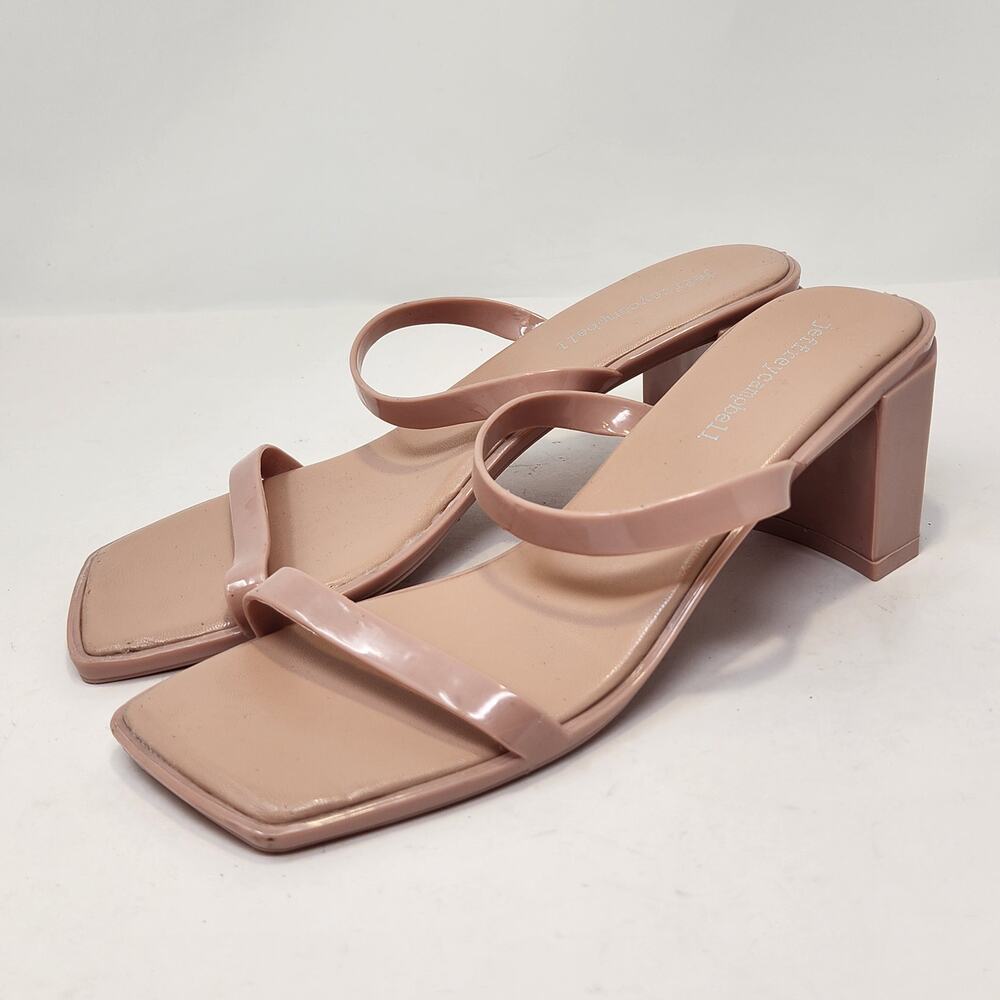Jeffrey Campbell Jamm 3 Jelly Blush Pink Heeled Sandal Size 38 US 8 Slip On Shoe - Picture 4 of 8